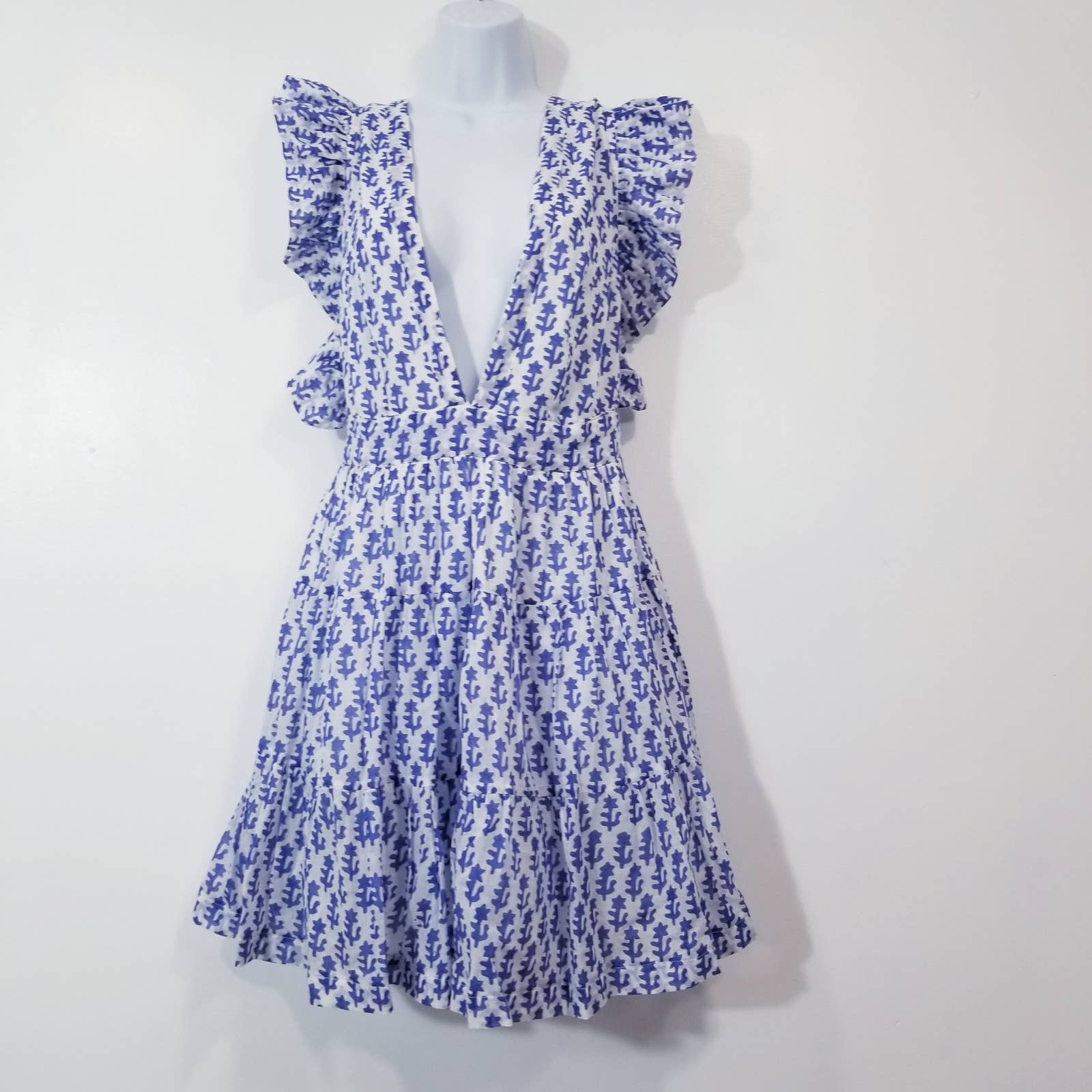 Oliphant Blue And White Mini Dress